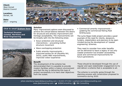 Lyme Regis Cobb Harbour and Breakwater Repairs and Refurbishment