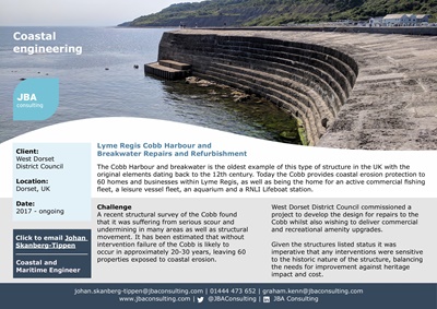 Lyme Regis Cobb Harbour and Breakwater Repairs and Refurbishment