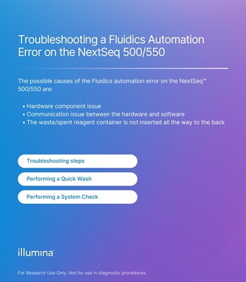 Troubleshooting a Fluidics Automation Error on the NextSeq 500/550