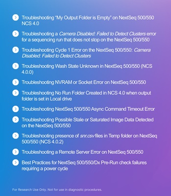 NextSeq 500/550 Troubleshooting 4