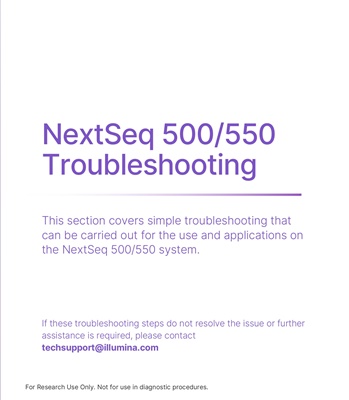 Section 2: NextSeq 500/550 Troubleshooting