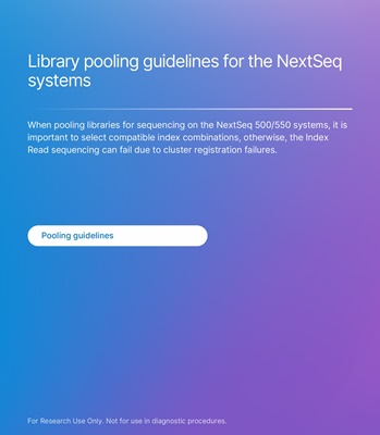 Library pooling guidelines for the NextSeq systems
