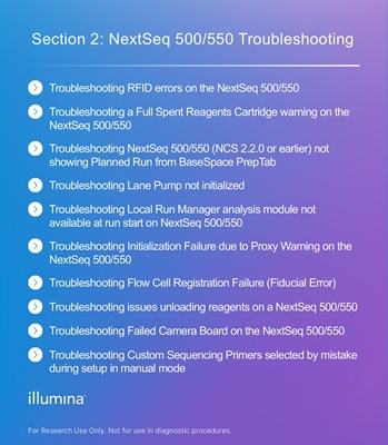 NextSeq 500/550 Troubleshooting 1