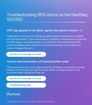 Troubleshooting RFID errors on the NextSeq 500/550