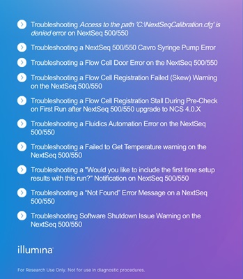 NextSeq 500/550 Troubleshooting 3