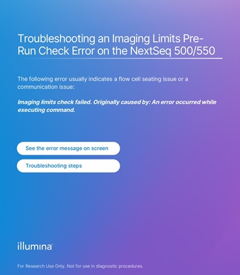 Troubleshooting an Imaging Limits Pre-Run Check Error on the NextSeq 500/550