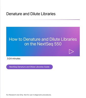 Denature and Dilute Libraries