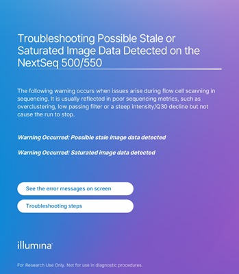 Troubleshooting Possible Stale or Saturated Image Data Detected on the NextSeq 500/550