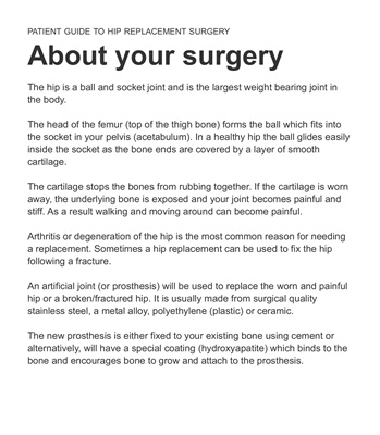 About your surgery 1