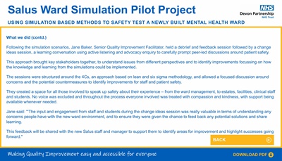 Salus Ward Sim - What we did - page 6