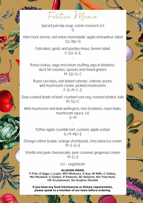 The Arden Hotel festive menu